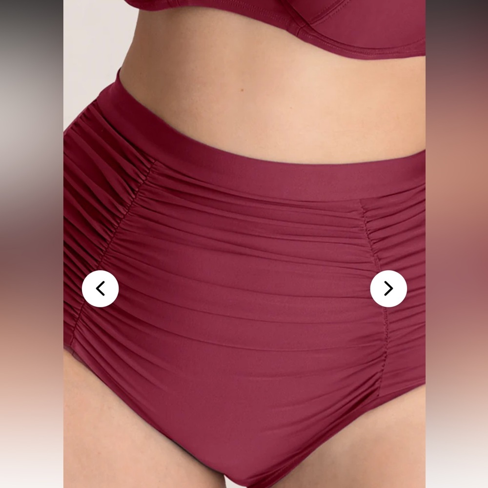 Shapermint Maroon High-Waisted Bikini Bottom